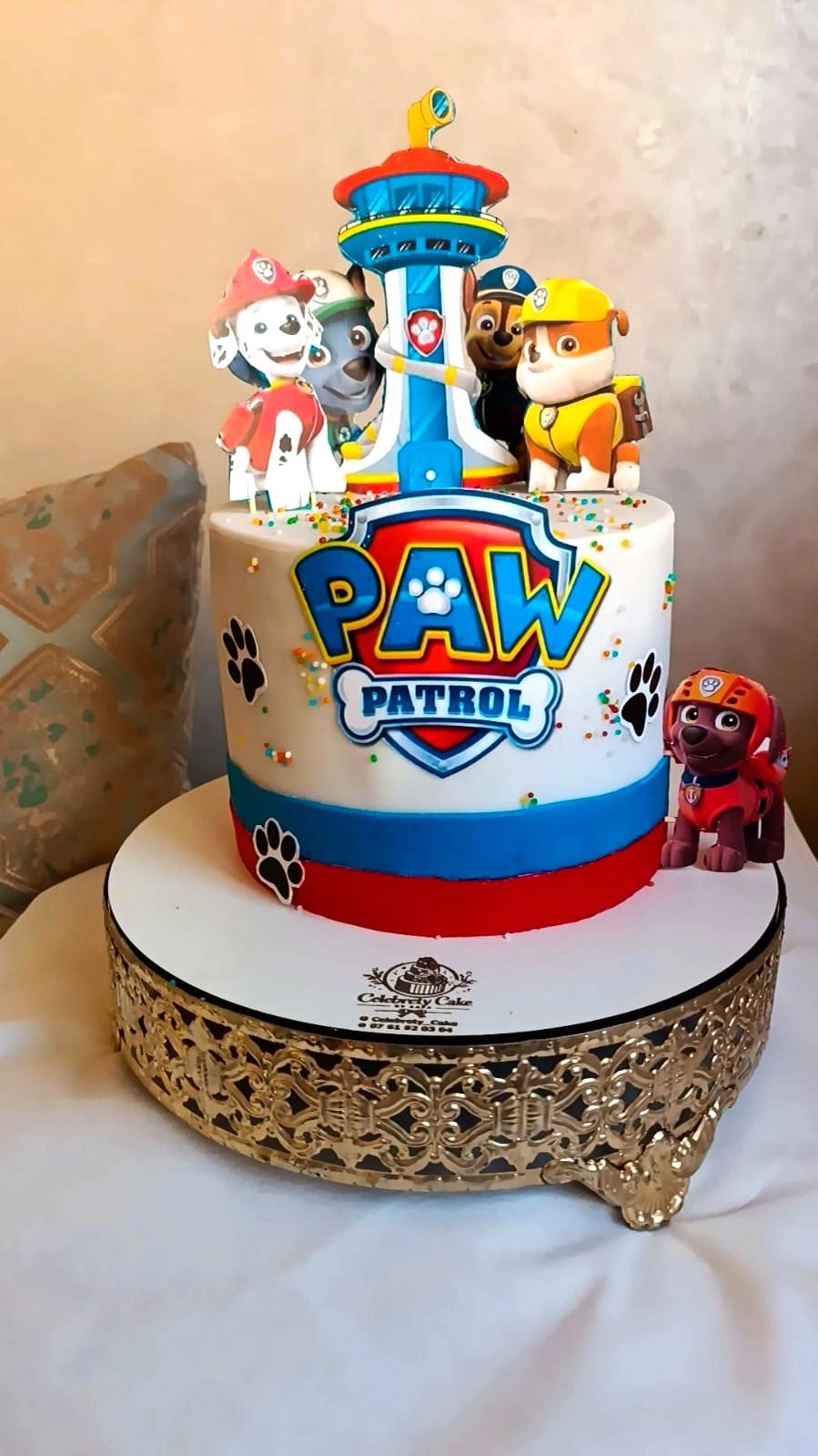 Gâteau Pat'Patrouille coloré